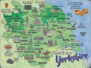Metal Wall sign 8 x 6" In full colour, featuring a map of Yorkshire