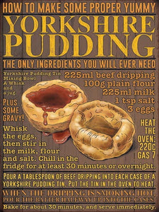 8 x 6" Metal Wall Sign - Yorkshire Pudding