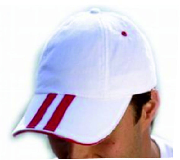 White England baseball cap featuring a sandwich peak in red and the St Georges flag at the back