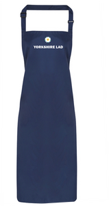 New!  Navy Full Length Apron, printed with the White Rose and YORKSHIRE LAD