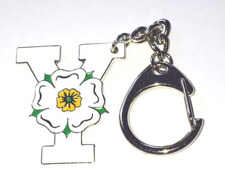 Enamel Keyring featuring the Y of Yorkshire, together with the Yorkshire Rose