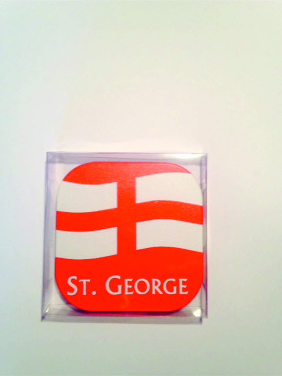 Pack of 6 England square coasters.