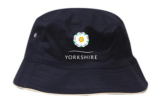 Yorkshire Rose Navy Bucket Hat